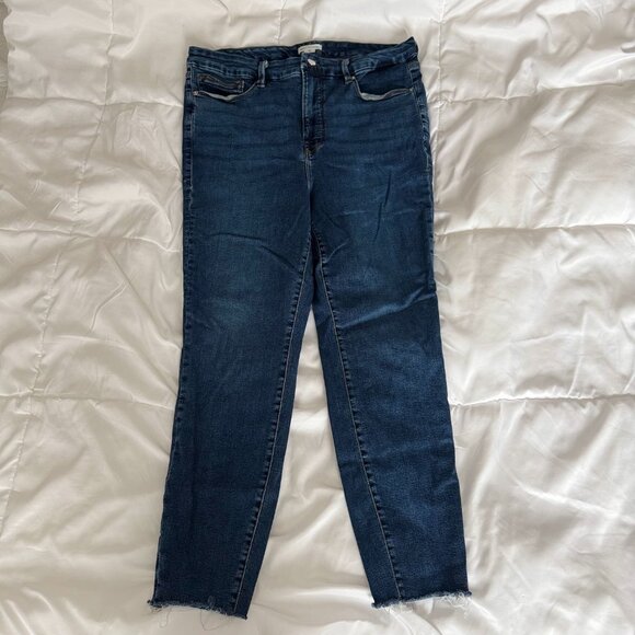 Good American Good Legs Raw Hem Stretch Skinny Jeans (Plus Size 16/1X) Like new - Picture 4 of 9